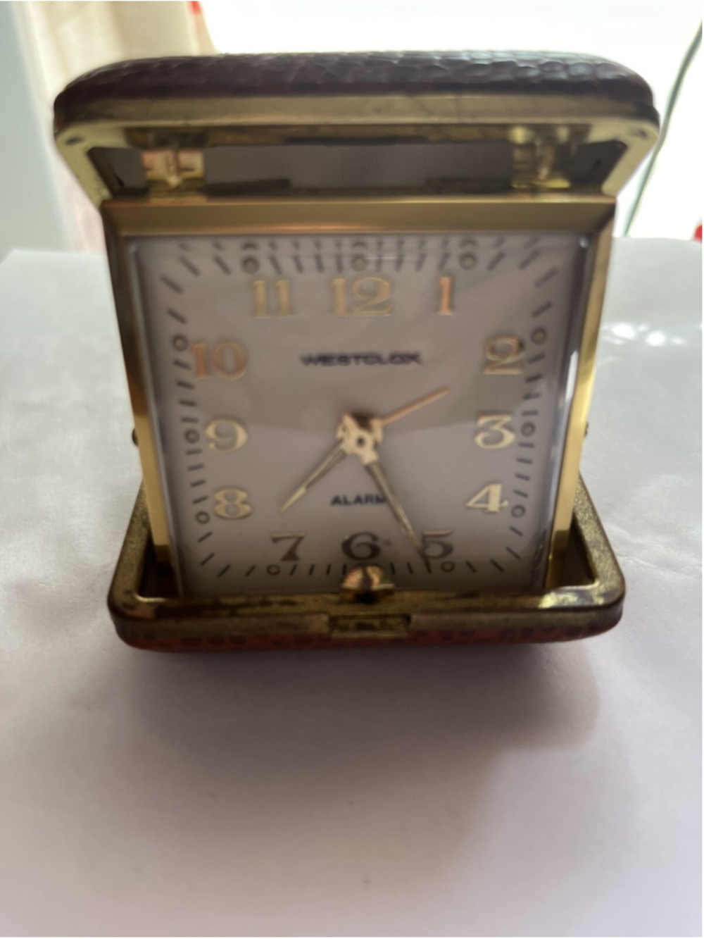 Vintage Westclox Travel Alarm Clock UNTESTED Decorative MCM Avant Garde Retro